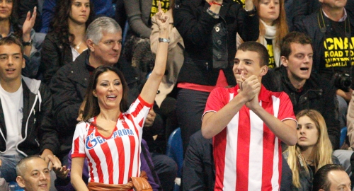 Ceca i Veljko kao vatreni navijači, dok Saša Vidić nije imao zvezdina obeležja