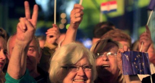 Proslava ulaska Hrvatske u Evropsku Uniju Foto: AP