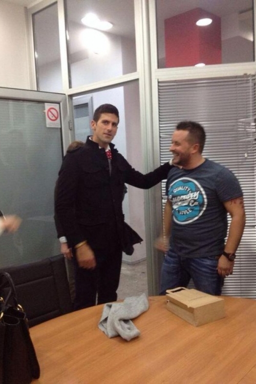 Novak Đoković i Ivan Ivanović / Foto: Twitter/@veceivan