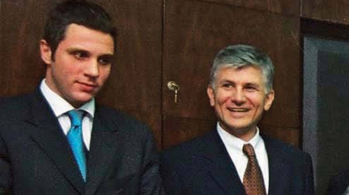 Nemanja Kolesar sa Zoranom Đinđićem