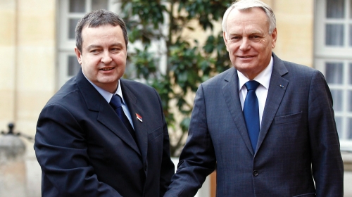 Leteća  diplomatija:  Dačić sa  Žan-Markom  Eroom