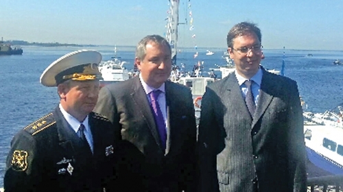 Aleksandar Vučić i Dmitrij Rogozin