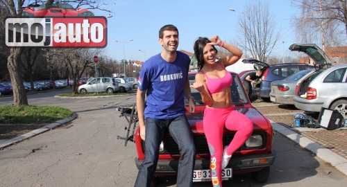 Stanija i Borković na snimanju reklame za mojauto.rs | Foto: 
