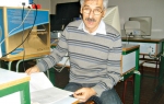 Radomir Ilić u  kabinetu za informatiku u lazarevačkoj gimnaziji
