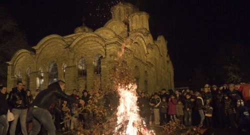 Božićna liturgija, manastir Gračanica