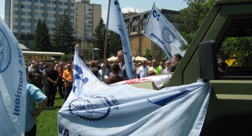 Protest radnika u Kragujevcu / Foto: Biljana Nenković | Foto: 