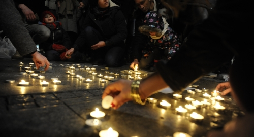 Beograđani odali poštu novinarima "Šarli ebdoa" | Foto: 