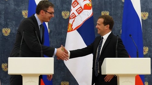 Aleksandar Vučić i Dmitrij Medvedev / Foto: Profimedia.rs