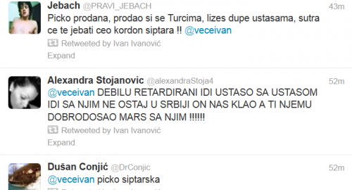 Pretnje voditelju su se ređale na Tviteru...