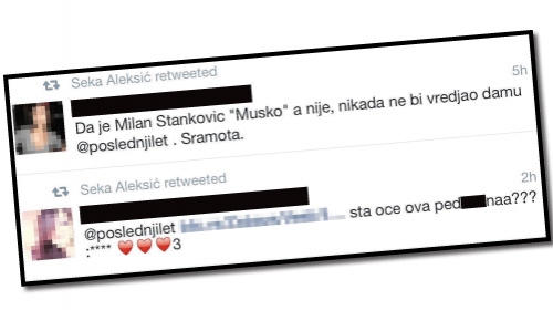 Rat tvitovima: Seka i Milan