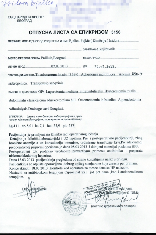 Papiri Isidora rak