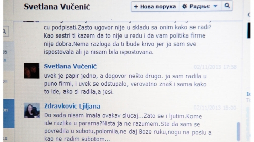 Prepiska sa Fejsa sa direktorkom
