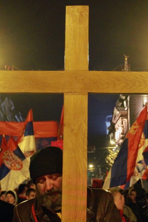 Protest desničara u Beogradu