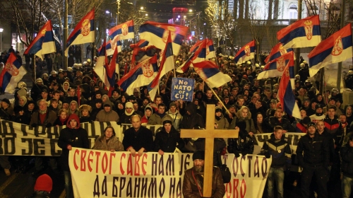 Protest desničara u Beogradu