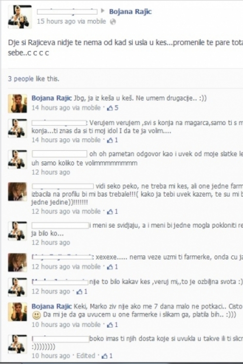 Bojana se našalila sa prijateljima na Fejsbuku