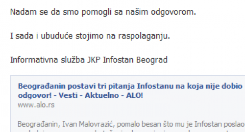 Odgovor Infostana Malovrziću