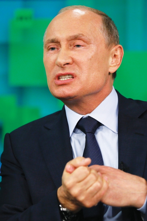 On vodi  glavnu reč:  Vladimir  Putin