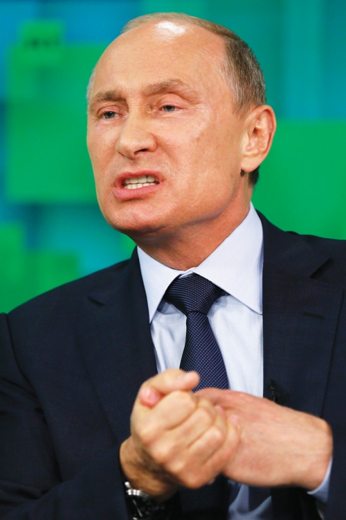On vodi  glavnu reč:  Vladimir  Putin