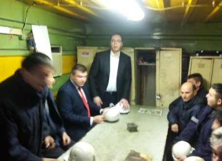 Aleksandar Vučić prilikom posete Kolubari / Foto: Gane Đorđević