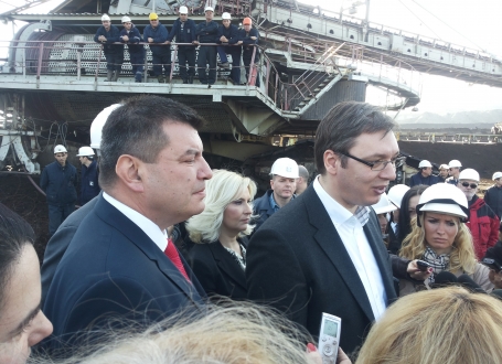 Aleksandar Vučić prilikom posete Kolubari / Foto: Gane Đorđević