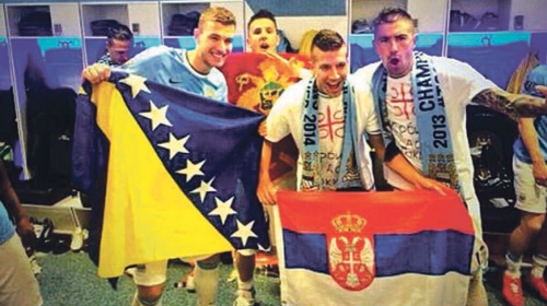 Balkanski kvartet:  Džeko, Jovetić,  Nastasić i Kolarov
