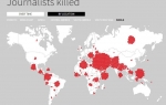 Mapa lokacija na kojima su ginuli novinari | Graphic: Reuters