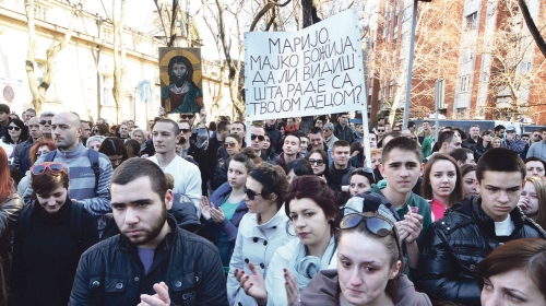 Protest su podržali  uglavnom studenti  i srednjoškolci