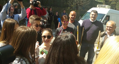 Svetlana Ceca Ražnatović u akciji čišćenja Beograda | Foto: B. Radulović
