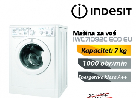 INDESIT Mašina za veš IWC71082C ECO EU IT