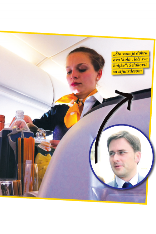 Selaković u avionu