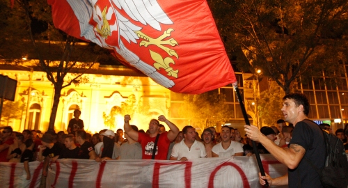 Protest navijača Crvene zvezde / Foto: Marko Metlaš | Foto: 