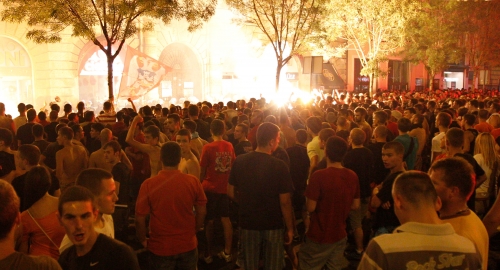 Protest navijača Crvene zvezde / Foto: Marko Metlaš