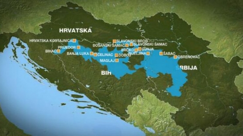 Mapa poplavljenih pdručja (kliknite na fotografiju za uvećanje)