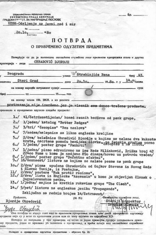 Bedževi, posteri... Potpis na zapisniku...