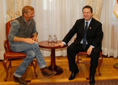 Ivica Dačić i Kevin Kostner