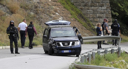 Džip u kome je ubijen vojnik Euleksa