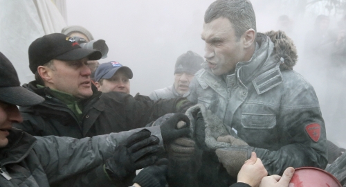 Vitalij Kličko na protestima / Foto: AP | Foto: 