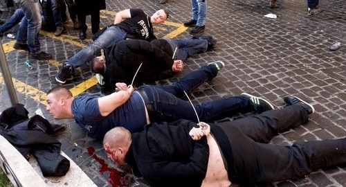 Divljanje huligana po Rimu i reakcija policije / Foto: Profimedia | Foto: 