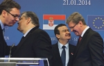 Briselski poljupci: Evangelis Venizelos i  Štefan File prvi  čestitali Vučiću i Dačiću