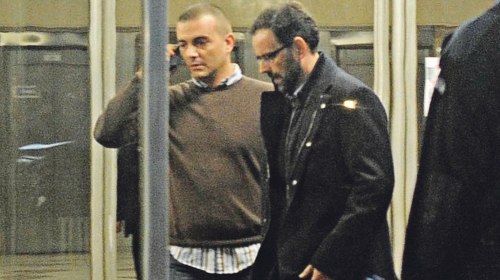 Branko  Lazarević  izlazi sa  saslušanja