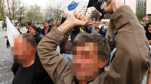 Prizor sa jednog protesta  „zelenih beretki“