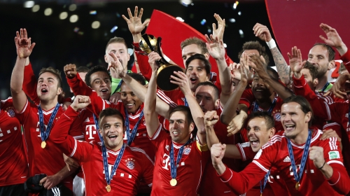 Slavlje Bajernovih fudbalera FOTO: AP