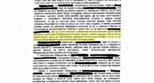 Izveštaj o izvršenim proverama po zahtevu Prvog OJT u Beogradu: | Foto: 