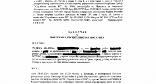 Zaključci o pokretanju disciplinskog postupka: | Foto: 