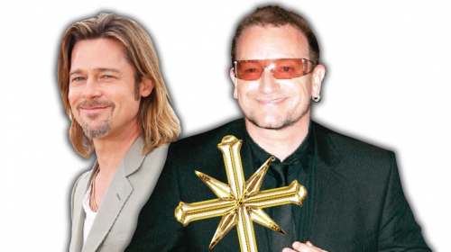 Sajentološka  crkva ima  posebnu  strategiju za  poznate: Bono Voks i Bred  Pit