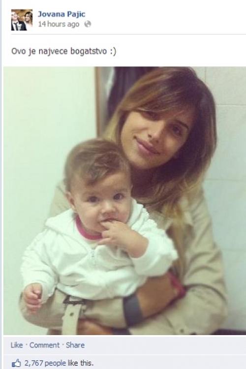 Jovana Pajić sa ćerkicom