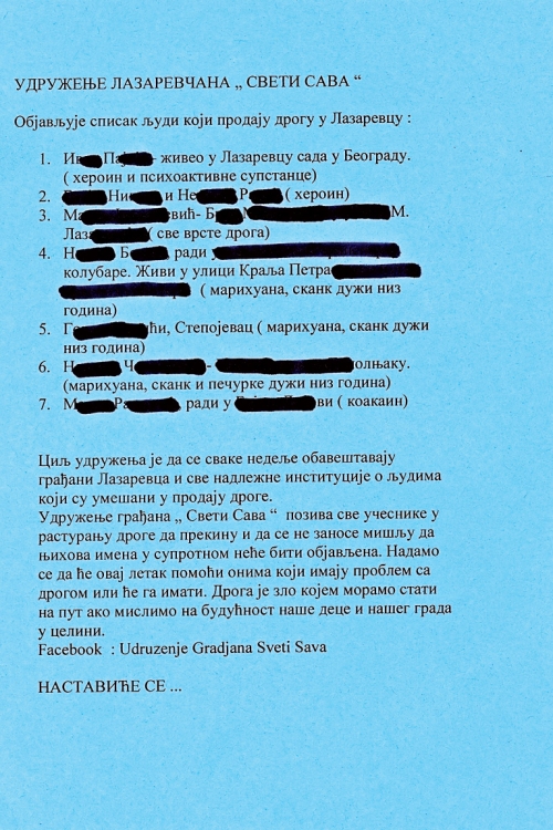 Letak koji je digao Lazarevac na noge