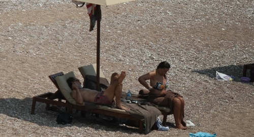 Vuk i Danica Drašković na plaži / Foto: Zoran Ilić Kiza | Foto: 