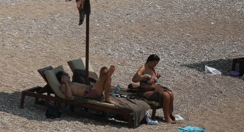 Vuk i Danica Drašković na plaži / Foto: Zoran Ilić Kiza | Foto: 