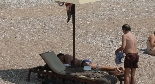 Vuk i Danica Drašković na plaži / Foto: Zoran Ilić Kiza | Foto: 